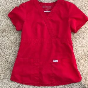 Greys anatomy red Scrub Top